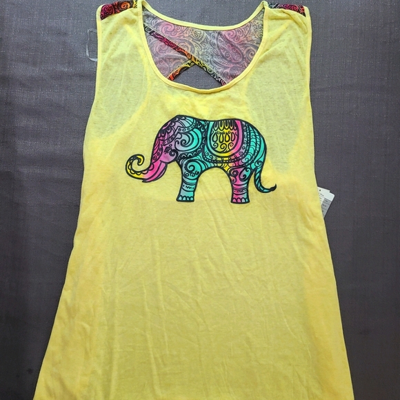 New Women's Plus 2X Bohemian Elephant Tank Top - Picture 1 of 6